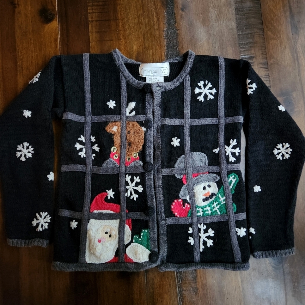 Christmas Sweater Kids Vintage Knit Holiday Outfit